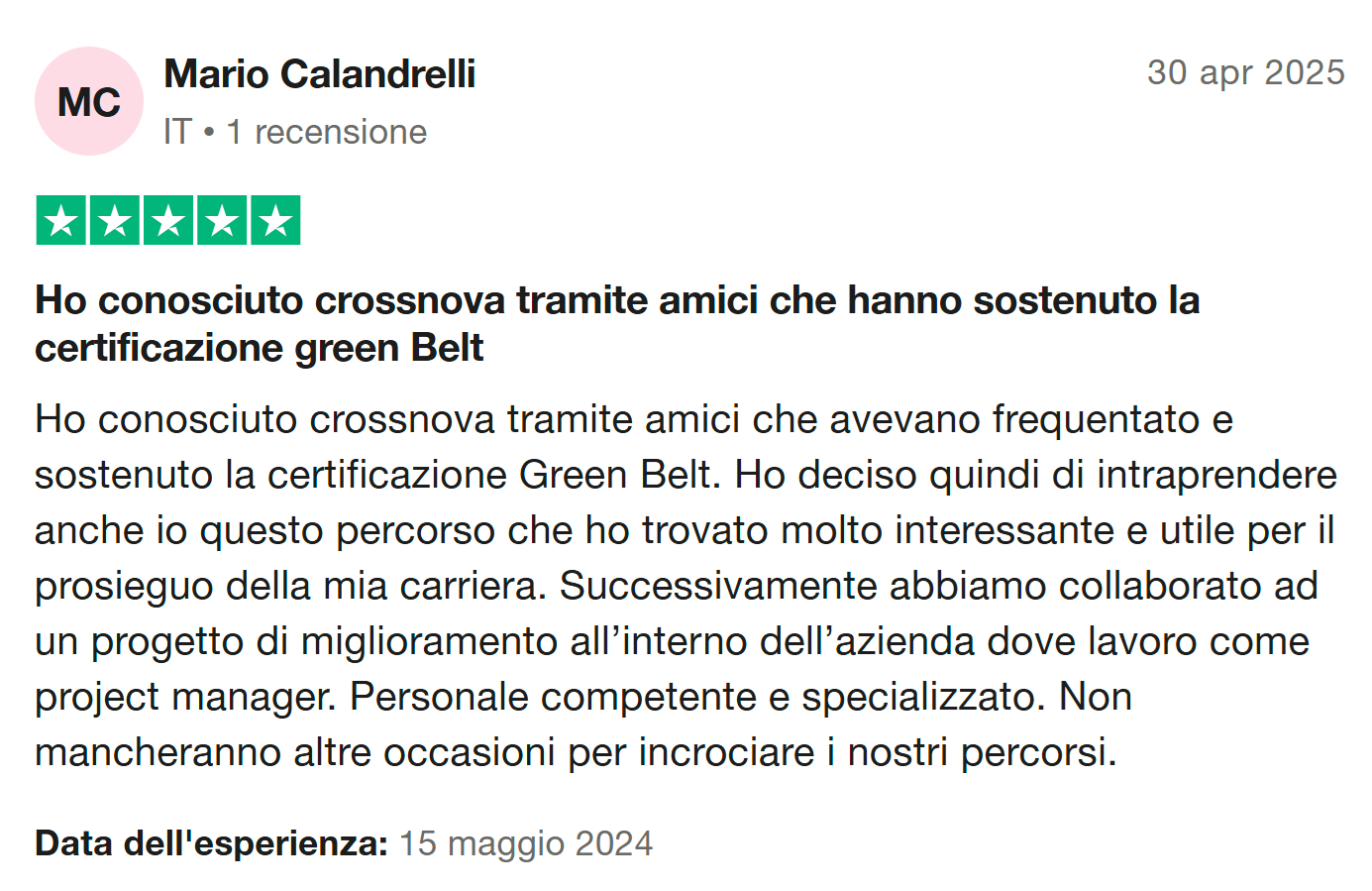 Recensione Trustpilot 3