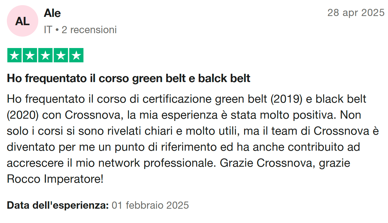Recensione Trustpilot 5